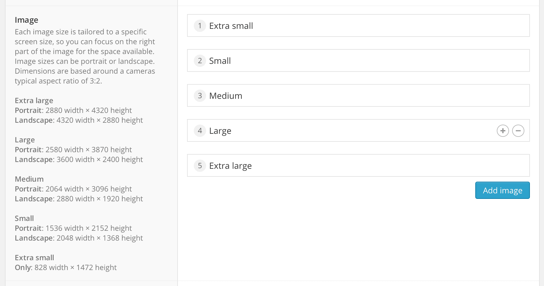 The custom fields I have used to allow me to choose the exact image I need for my picture sources
